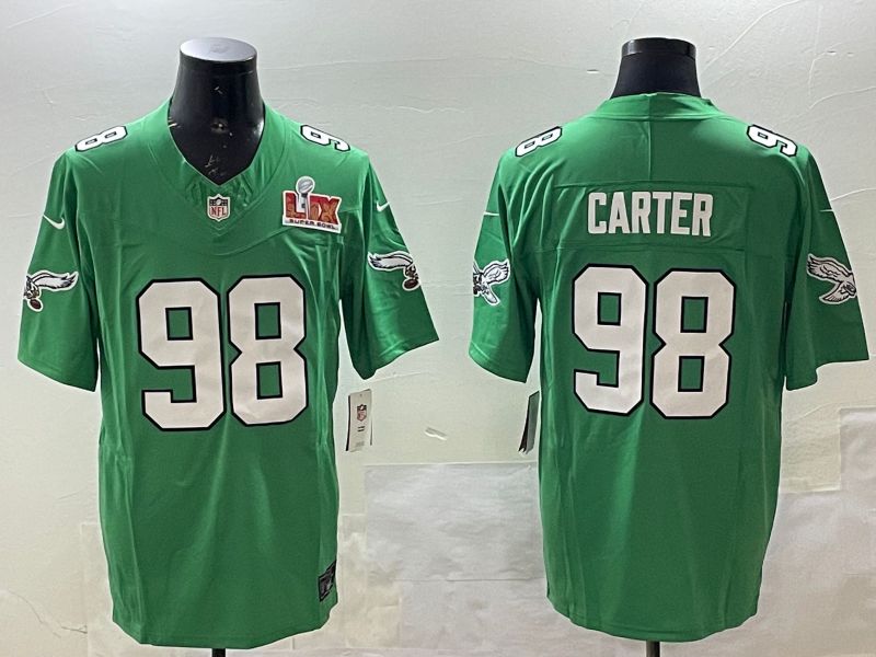 Men Philadelphia Eagles #98 Carter Green three generations 2025 Nike Vapor Limited NFL Jersey style 2